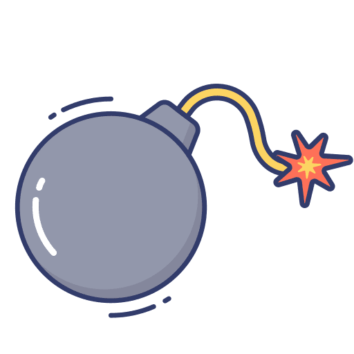 Bomb weapon bomb threat icon