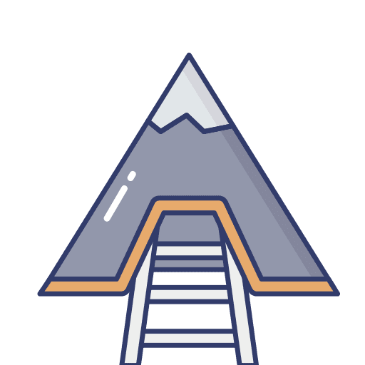 Cave cave tunnel mountain icon