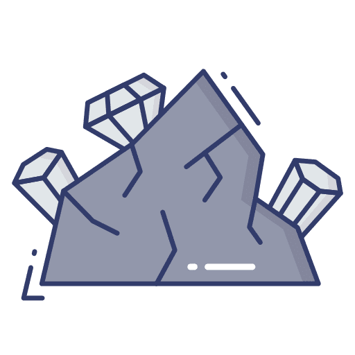 Diamond rock diamond crack icon