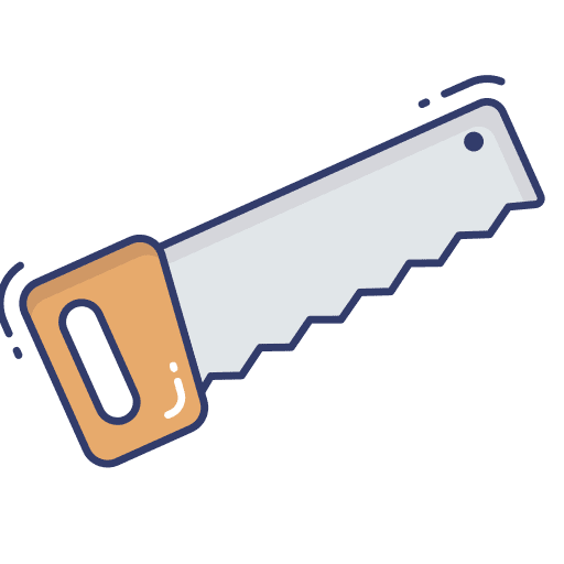 Hand saw construction and tools hand saw cutting icon