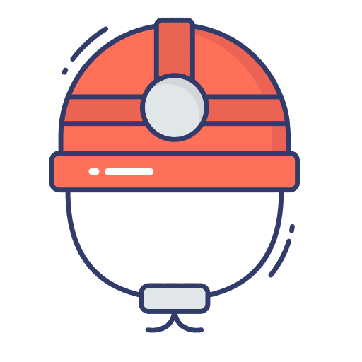 Helmet mining construction and tools helmet icon