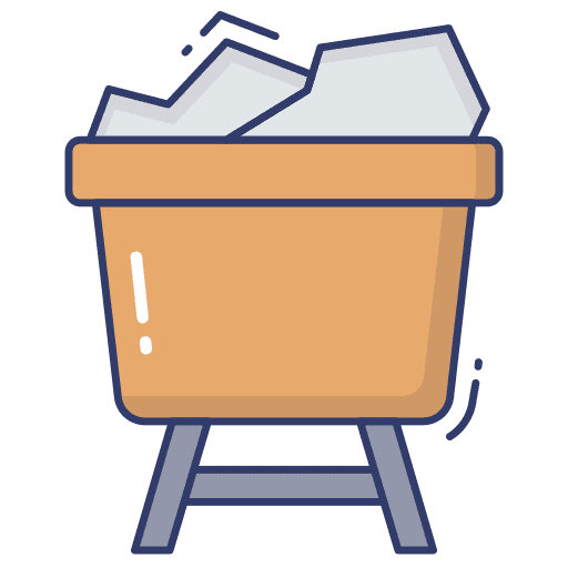 Mine cart transportation mine cart industry icon