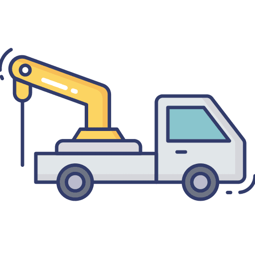 Cargo truck cargo truck heavy machinery construction and tools icon