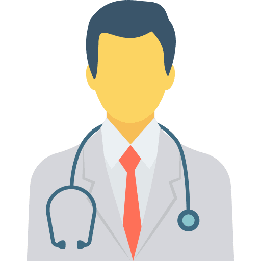 Doctor physician emergency man icon