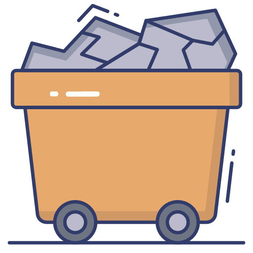 Mining cart mining cart construction and tools industry icon