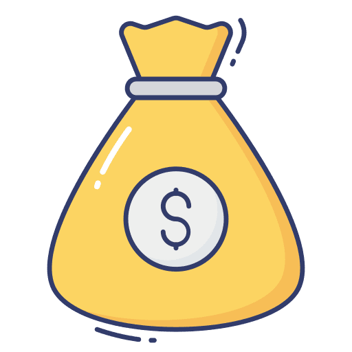 Money bag business and finance dollar symbol money bag icon