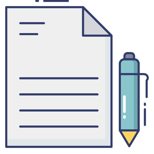 Paper document paper pen icon