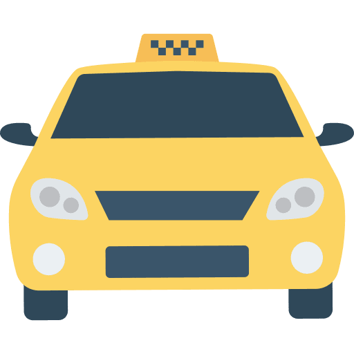 Taxi transportation cab transport icon