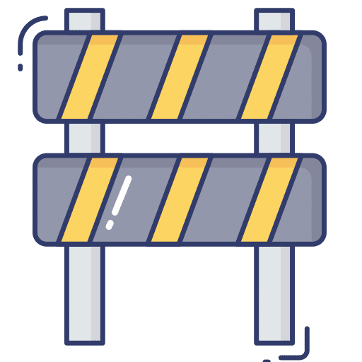 Traffic barrier traffic barrier road barrier signaling icon
