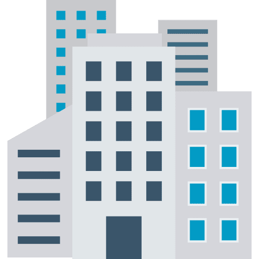 Buildings buildings architecture and city flat icon