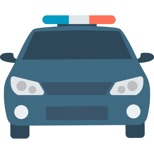 Police car transportation vehicle police car icon