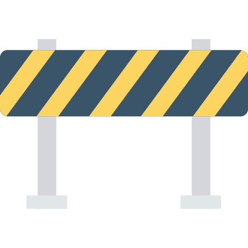 Road barrier traffic barrier safety road barrier icon