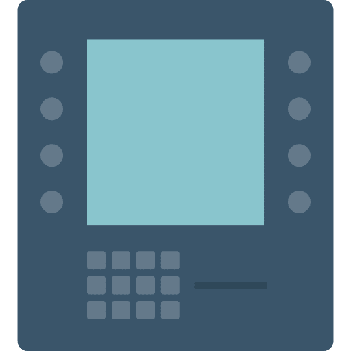 Atm machine atm machine cash machine business and finance icon