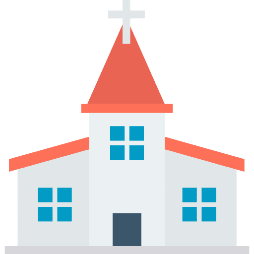 Church pray architecture and city church icon