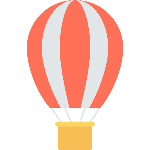 Hot air balloon air balloon fly transport icon