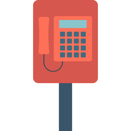 Phone booth call communications technology icon