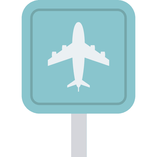Flight signal transport plane icon
