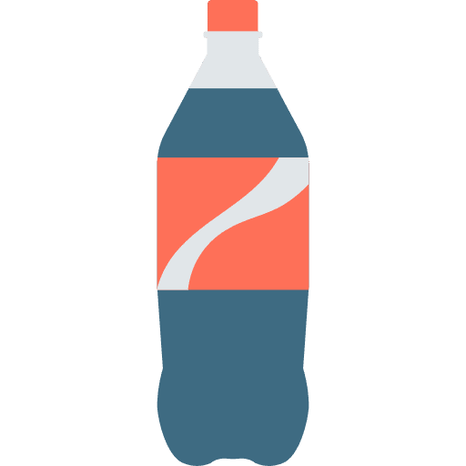 Soft drink food and restaurant refreshment bottle icon