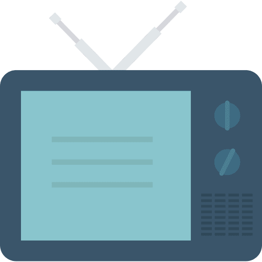 Tv screen television antenna vintage icon