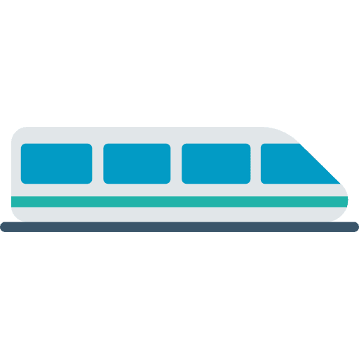 Train vehicle transport speed icon