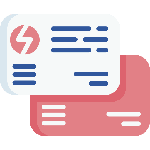 Business card id card identification pass icon