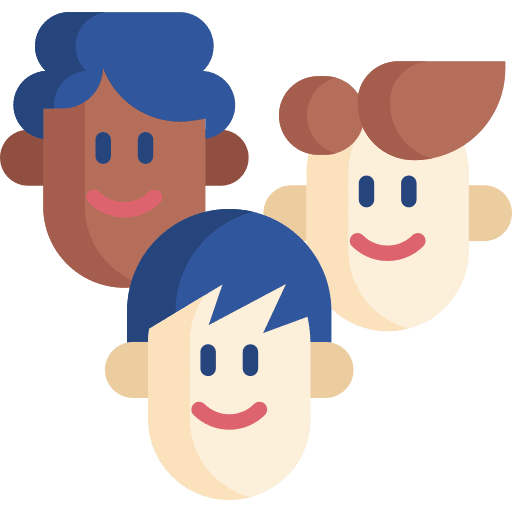 Group workers people three people icon