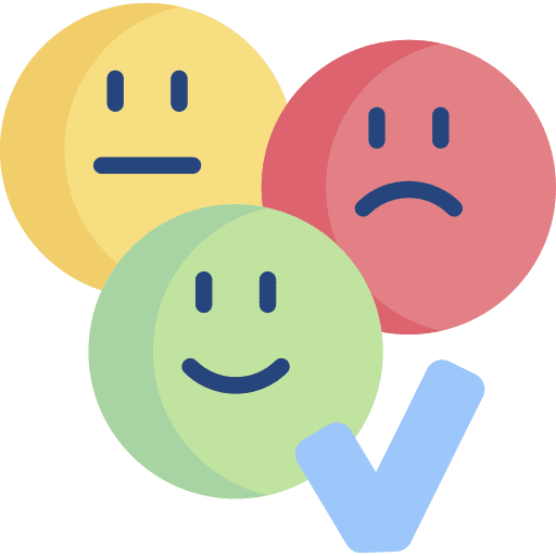 Rating sad value emoji icon