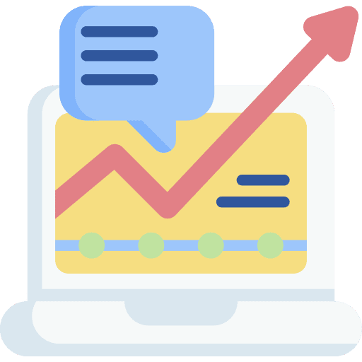 Trend user graphic marketing icon