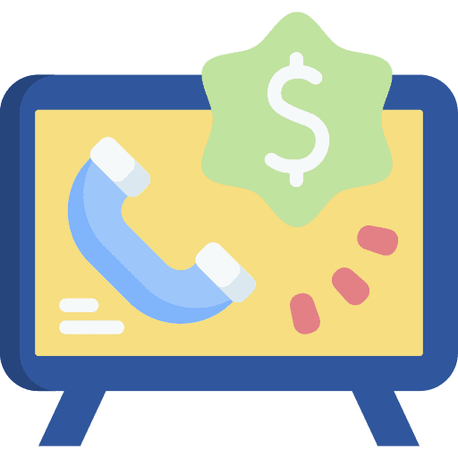 Ads star dollar telephone icon