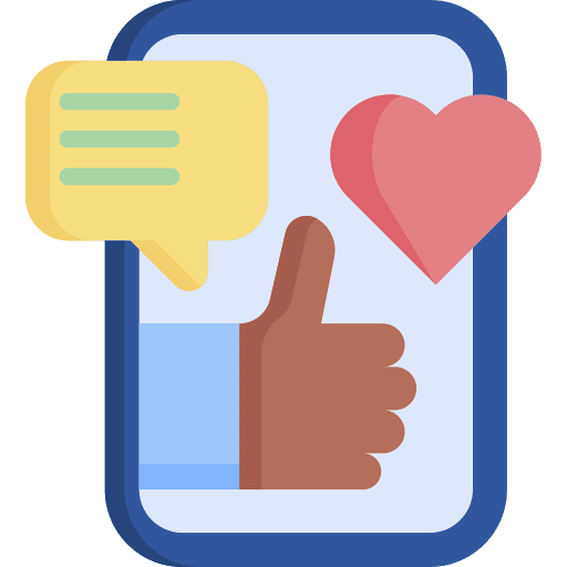 Social media social media finger thumb up icon