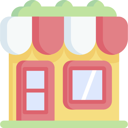 Store buildings online shopping online icon