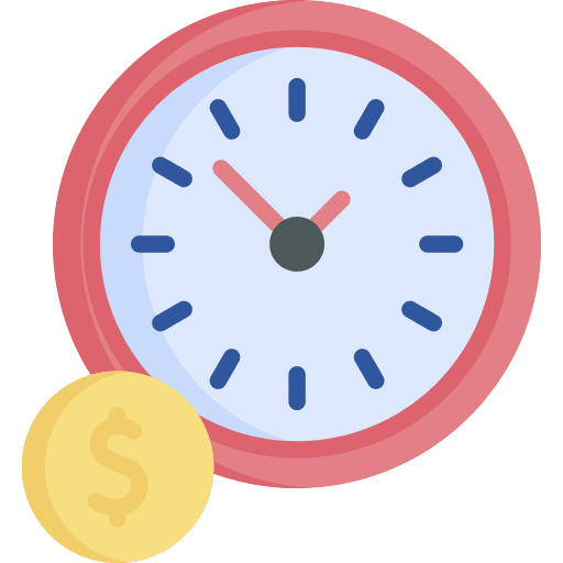 Time is money money time is money clock icon
