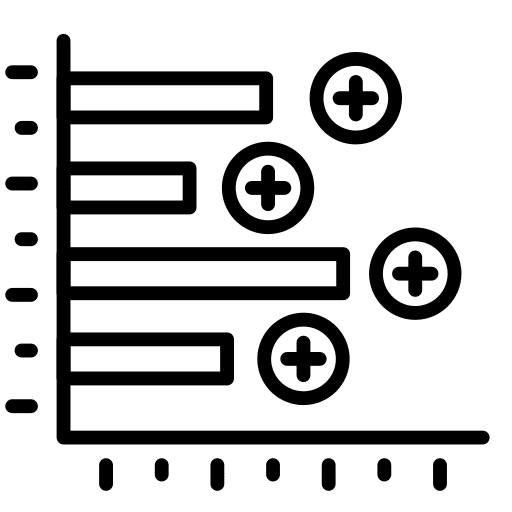 Graph business and finance chart analytics icon