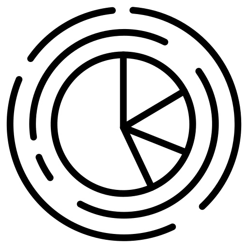 Graph infographic report pie chart icon