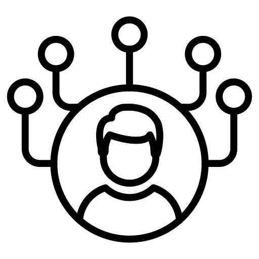 Infographic man chart report icon