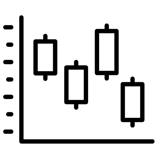 Infographic graph statistics candlestick icon