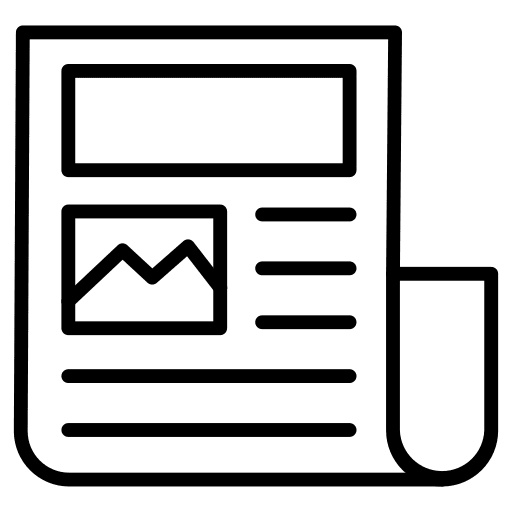 Newspaper graph business and finance newspaper icon