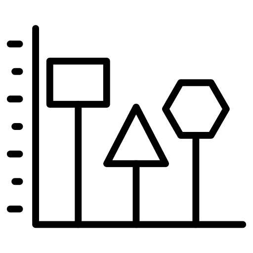 Graph analytics business and finance chart icon