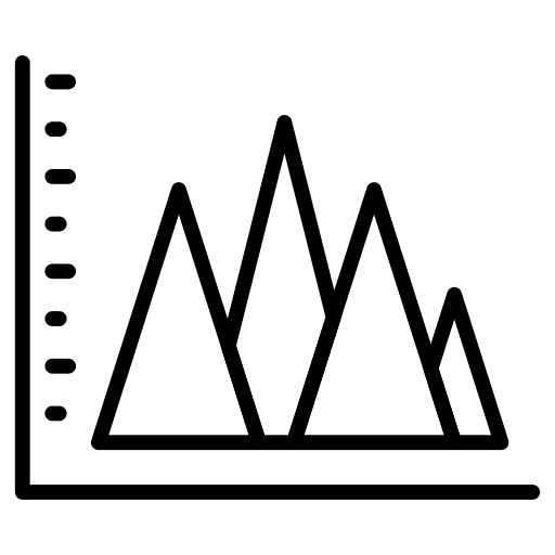 Graph analytics chart report icon