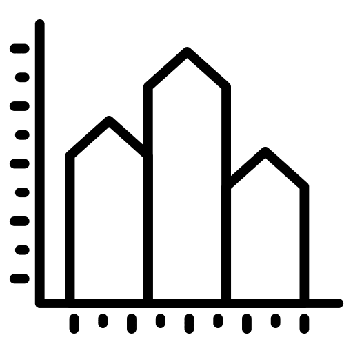 Graph business and finance info chart icon