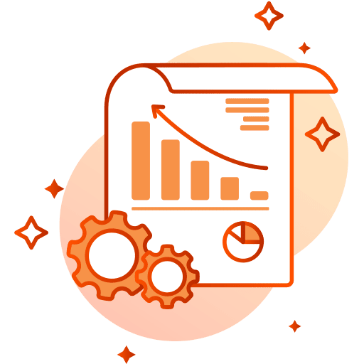 Report diagram social media marketing advertising icon