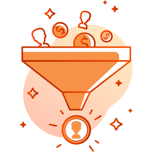 Sales funnel social media marketing ppc funnel icon