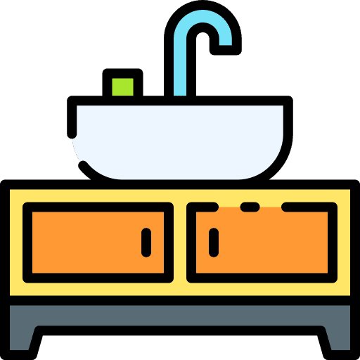 Sink basin washbasin cupboard icon