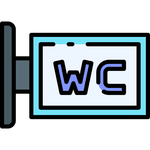 Water closet wc sign toilet icon