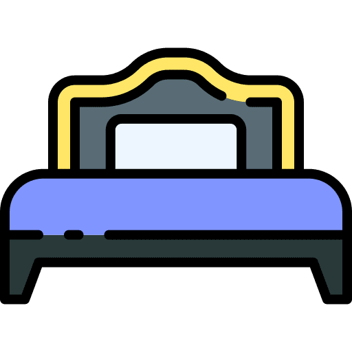 Bed bed sleep room icon