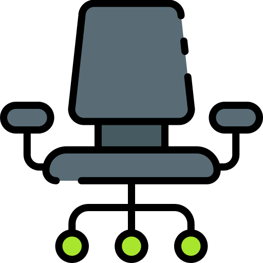Desk chair furniture and household wheel sitting icon