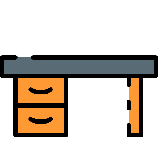 Desk table desk drawers icon