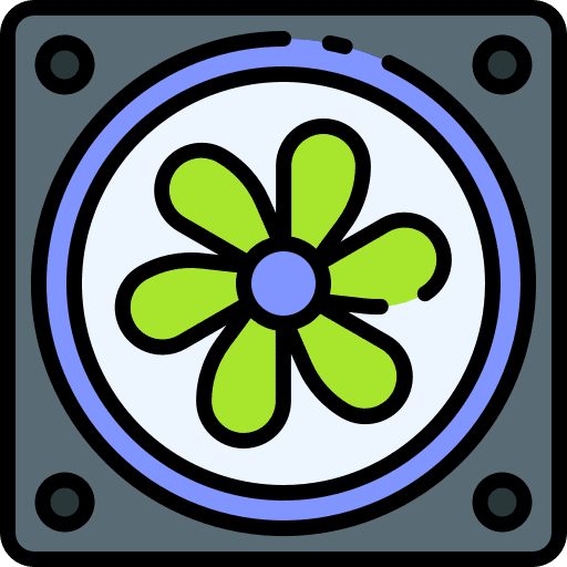 Fan electronics ventilation cooler icon