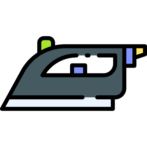 Iron electronics furniture and household laundry icon