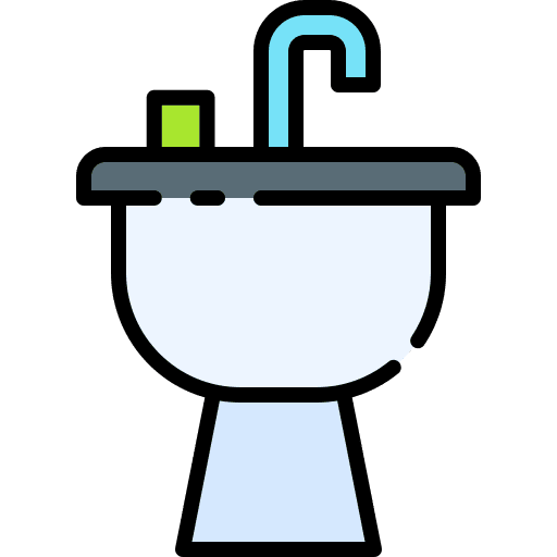 Washbasin furniture and household plumbing washbasin icon